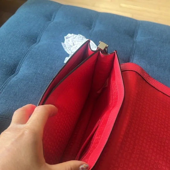 NEW KATE SPADE PARCHMENT DRIVE Josephine Red Pink Crossbody Purse Geranium - Picture 16 of 16